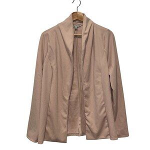 NWT Haute Monde Light Pink Open Front Blazer Jacket Women's Size XL